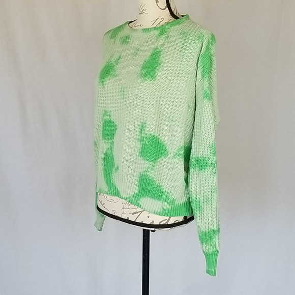 Wild Fable Tie Dye Green Knit Sweater, M - Picture 5 of 8